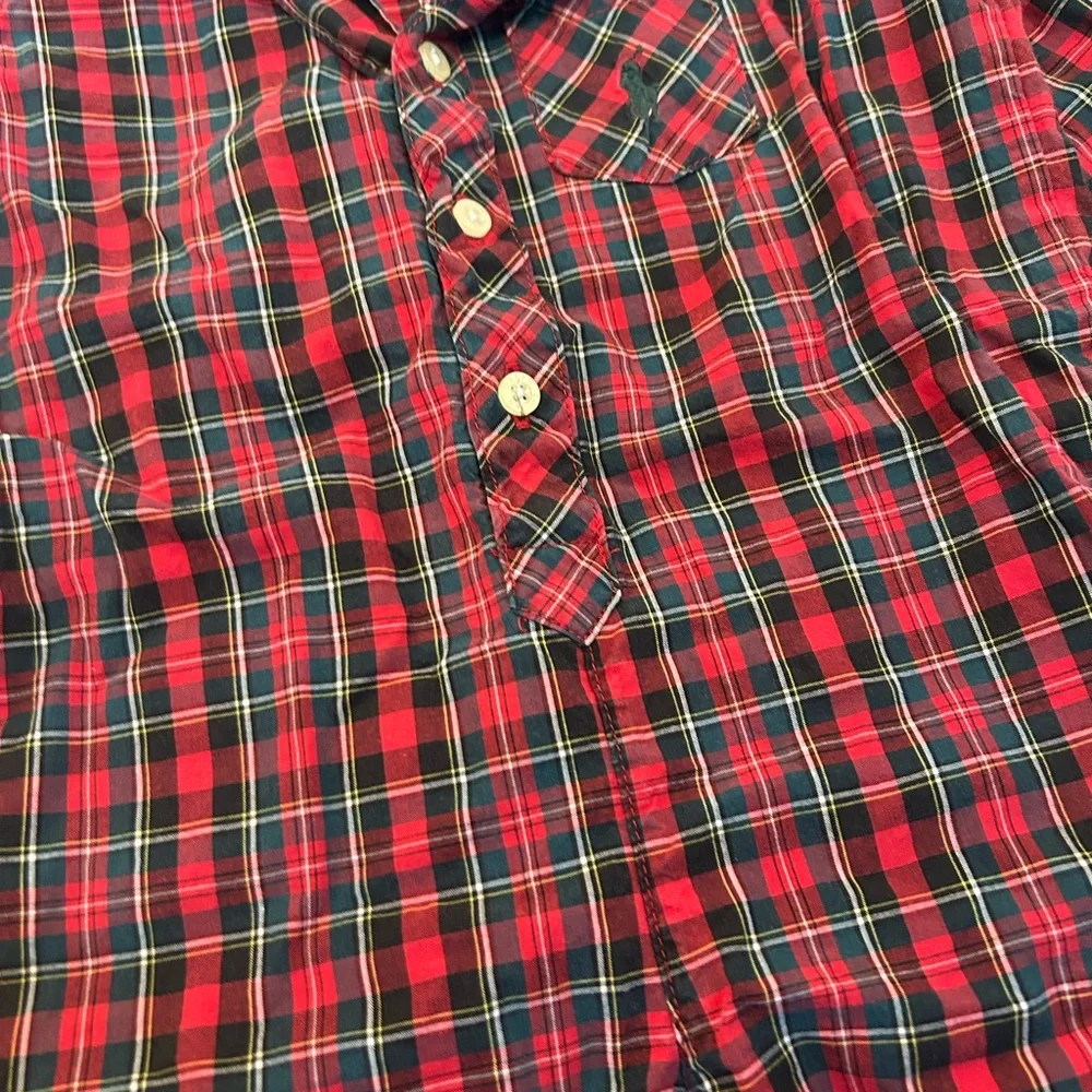 Ralph Lauren‎ Baby Red Plaid Jumpsuit Long Sleeve Size 9 Months